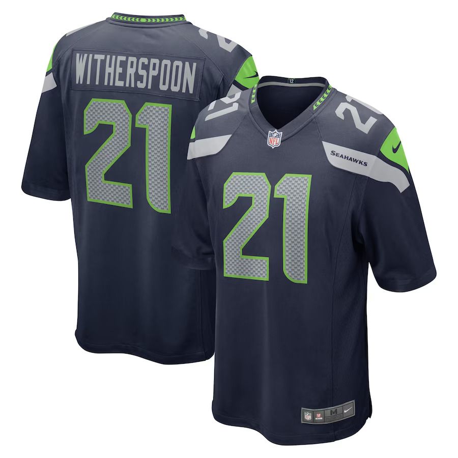 Men Seattle Seahawks #21 Devon Witherspoon Nike College Navy 2023 NFL Draft First Round Pick Game Jersey->jacksonville jaguars->NFL Jersey